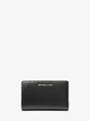 Michael Kors Medium Pebbled Leather Wallet In Brown