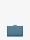 Michael Kors Medium Saffiano Leather Wallet In Blue