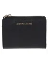 Michael Kors Medium Snap Jet Set Billfold Wallet In Black
