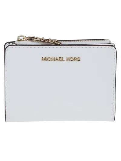 Michael Kors Medium Snap Jet Set Billfold Wallet In White