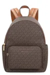 Michael Kors Medium Tanner Backpack With Logo Print In Brown