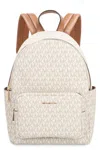 Michael Kors Medium Tanner Backpack With Logo Print In Neutral