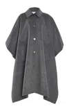 Michael Kors Mélange Wool Melton Caftan Coat In Grey