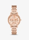 Michael Kors Melissa Pavé Rose Gold-tone Watch In Rose Gold