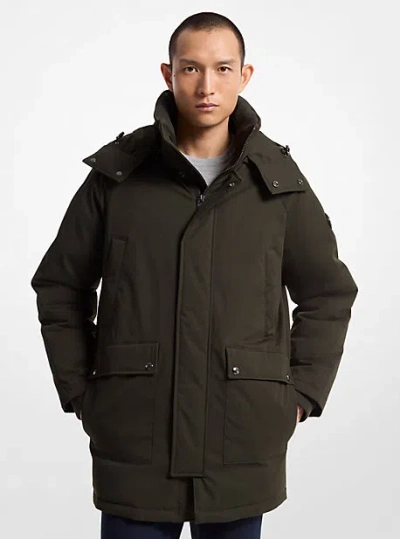 Michael Kors Melrose 2-in-1 Woven Parka In Green