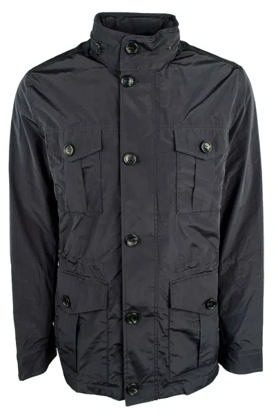Pre-owned Michael Kors Men's 4 Pocket Nylon Jacket In Midnight Blue
