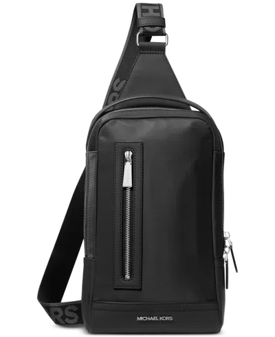 Michael Kors Men's A-line Logo Sling Bag In Black
