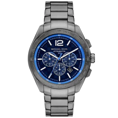 Michael Kors Men's Accelerator 2.0 Blue Dial Watch In Silver