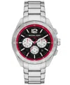 Michael Kors Oversized Accelerator 2.0 Silver-tone Watch In Silver-tone