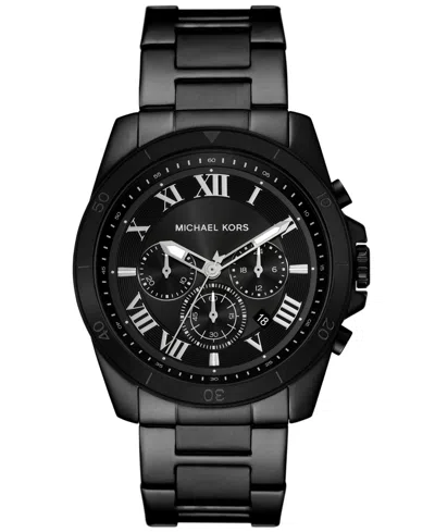 Michael Kors Men's Alek Chronograph Black Stainless Steel Watch 44mm