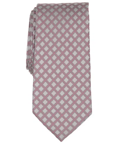 Michael Kors Men's Binguey Grid Pattern Slim Tie In Gray