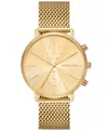 Michael Kors Men's Blake Multifunction Gold-tone Mesh Watch, 42mm In Gold-tone
