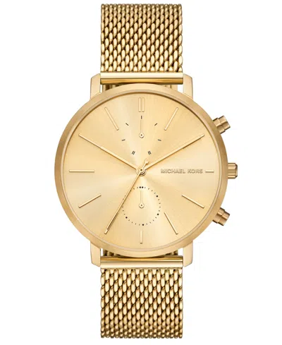 Michael Kors Men's Blake Multifunction Gold-tone Mesh Watch, 42mm
