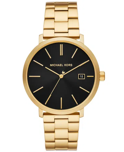 Michael Kors Men's Blake Three-hand Date Gold-tone Stainless Steel Watch 42mm