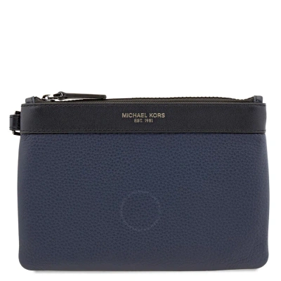 Michael Kors Men's Blue Leather Small Travel Pouch