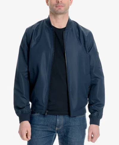Michael Kors Men's Bomber Jacket, Created For Macy's In Midnight