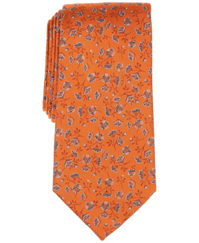 Michael Kors Men's Classic Beale Floral Tie In Orange