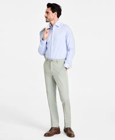 Michael Kors Men's Classic-fit Cotton-blend Dress Pants In Mint