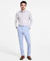 Michael Kors Men's Classic-fit Cotton-blend Dress Pants In Pale Blue
