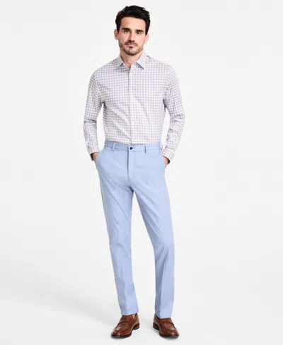 Michael Kors Men's Classic-fit Cotton-blend Dress Pants In Pale Blue