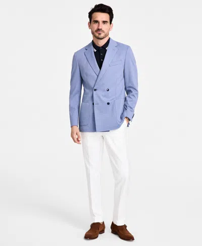 Michael Kors Men's Classic-fit Double-breasted Sport Coat In Light Blue
