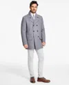 Michael Kors Men's Classic Fit Double-breasted Wool Blend Peacoats In Light Grey