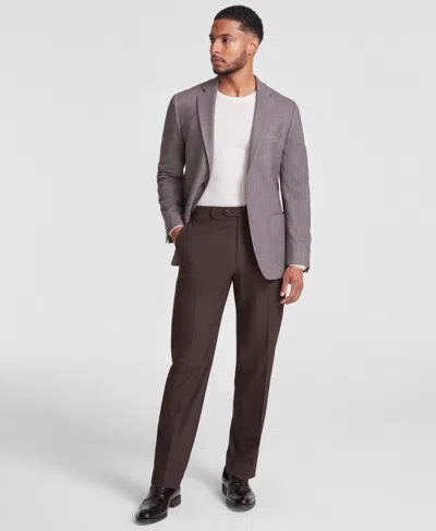 Michael Kors Men's Classic Fit Fall Pattern Pants In Tobacco