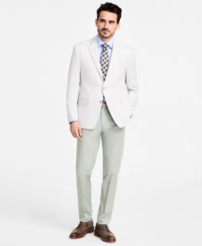 Michael Kors Men's Classic-fit Herringbone Sport Coat In Silver Grey