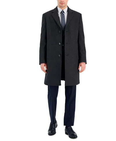 Michael Kors Men's Classic Fit Luxury Wool Cashmere Blend Overcoats In Charcoal