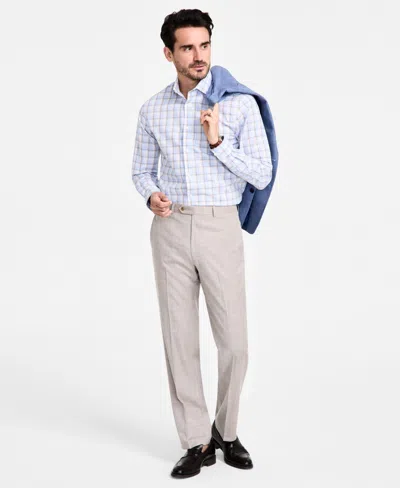 Michael Kors Men's Classic-fit Sharkskin Dress Pants In Light Brown