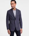 Michael Kors Men's Classic-fit Stretch Melange Faux Suede Sport Coat In Blue