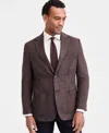 Michael Kors Men's Classic-fit Stretch Melange Faux Suede Sport Coat In Brown