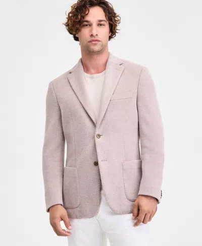 Michael Kors Men's Classic-fit Stretch Oatmeal Knit Sport Coat In Neutral