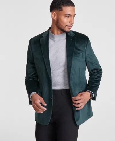 Michael Kors Men's Classic-fit Velvet Sport Coat In Green