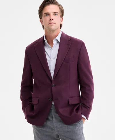 Michael Kors Men's Classic-fit Wool Blend Luxury Sport Coat In Burgundy