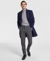 Michael Kors Men's Classic-fit Wool Blend Herringbone Overcoat In Navy