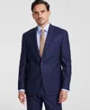 Michael Kors Men's Classic-fit Wool-blend Stretch Plaid Suit Separate Jacket In Midnight