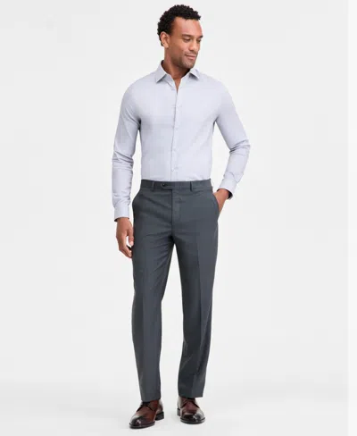 Michael Kors Men's Classic-fit Wool-blend Stretch Plaid Suit Separate Pants In Blue