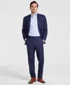 Michael Kors Men's Classic-fit Pinstripe Wool-blend Stretch Suit Separate Pants In Midnight