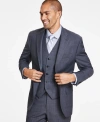 Michael Kors Men's Classic-fit Wool-blend Stretch Solid Suit Jacket In Mid Grey