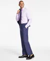 Michael Kors Men's Classic-fit Wool-blend Stretch Solid Suit Separates Pant In Blue Solid