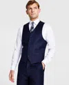 Michael Kors Men's Classic-fit Wool-blend Stretch Solid Suit Vest In Navy