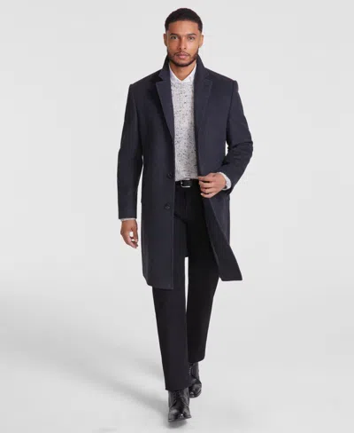 Michael Kors Men's Classic-fit Wool Cashmere Blend Overcoat In Charcoal