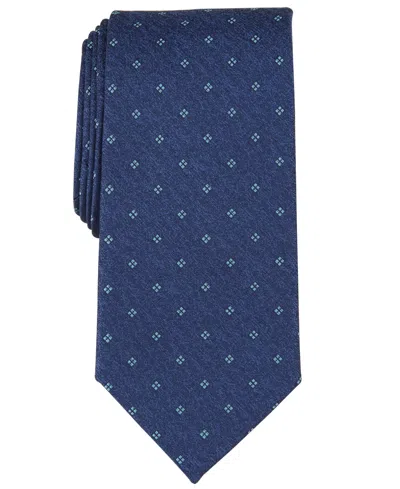 Michael Kors Men's Classic Square-print Tie In Aqua