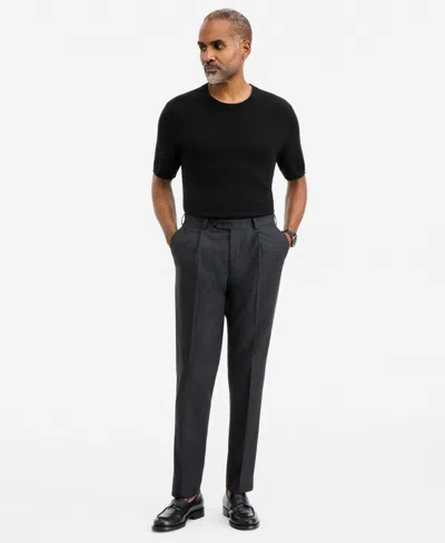Michael Kors Men's Classic-fit Denim Flannel Solid Pants In Gray