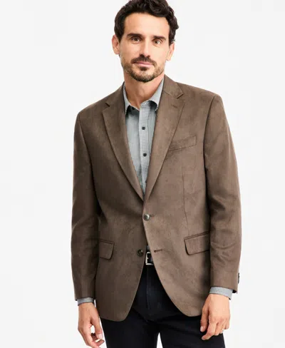 Michael Kors Men's Classic-fit Faux Suede Sport Coat In Brown