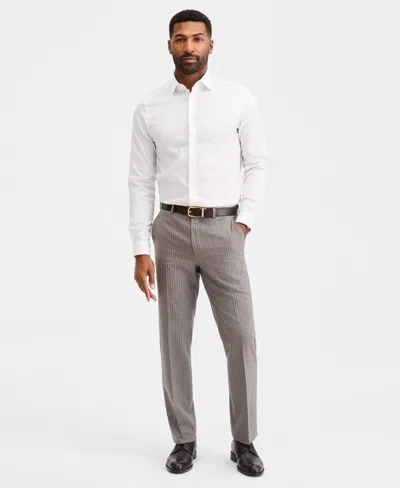 Michael Kors Men's Classic-fit Grey Pinstripe Suit Separates Pant In Gray