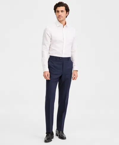 Michael Kors Men's Classic-fit Pinstripe Suit Separate Pants In Blue