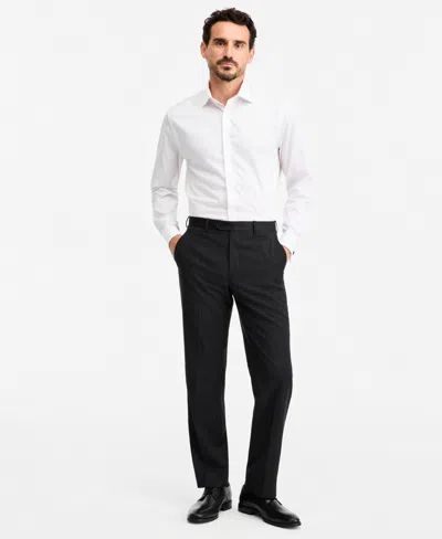 Michael Kors Men's Classic-fit Pinstripe Wool-blend Suit Separate Pants In Black