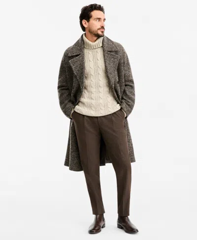 Michael Kors Men's Classic-fit Solid Wool-blend Overcoat In Gray